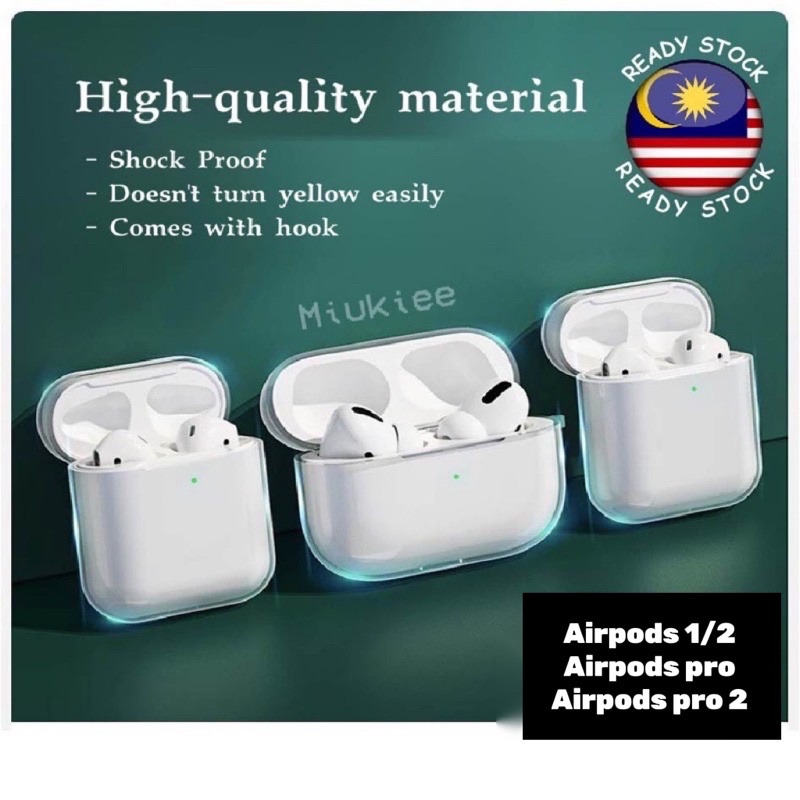 🌻Ready Stock🌻 A01 Transparent Clear Soft Airpods Case TPU For Airpods 1 ...