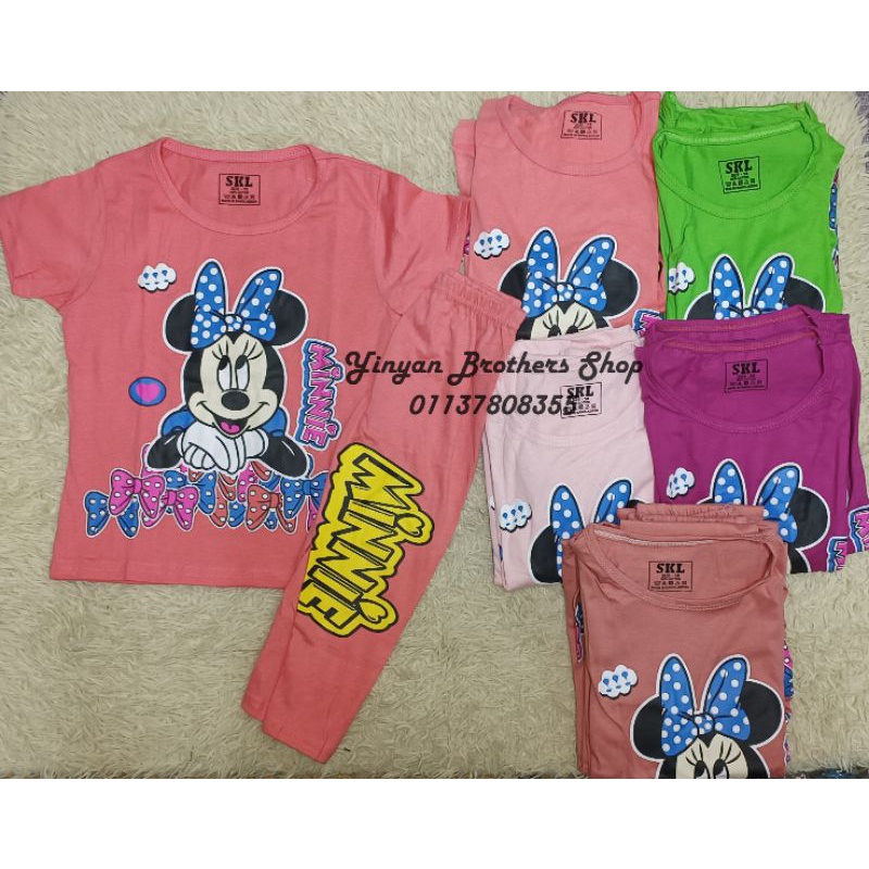 Lot De 2 Pyjamas Minnie Mouse Pour Fille – Taille 6-7 Ans Et 7-8 Ans – Neuf Avec étiquettes, Marque George