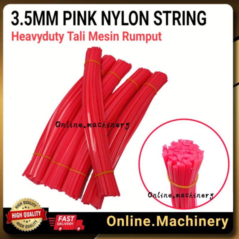 Heavy Duty 3.5MM 200G 1Kg Pink Triangle Shape Nylon Grass Trimmer Line ...