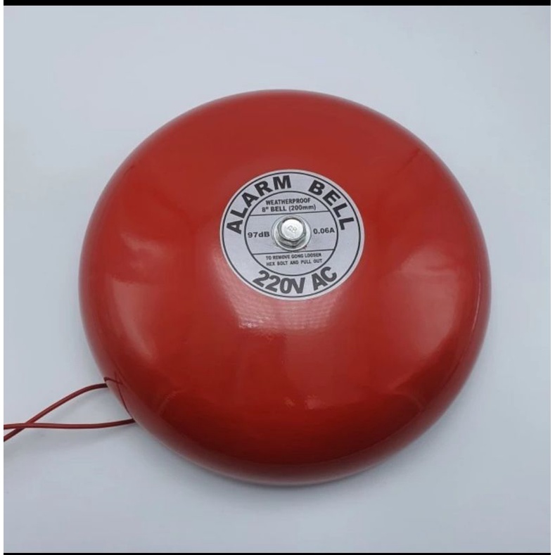 Iron BELL ALARM 8 inch 200mm BELL DRY FIRE ALARM BELL 220VAC | Shopee ...
