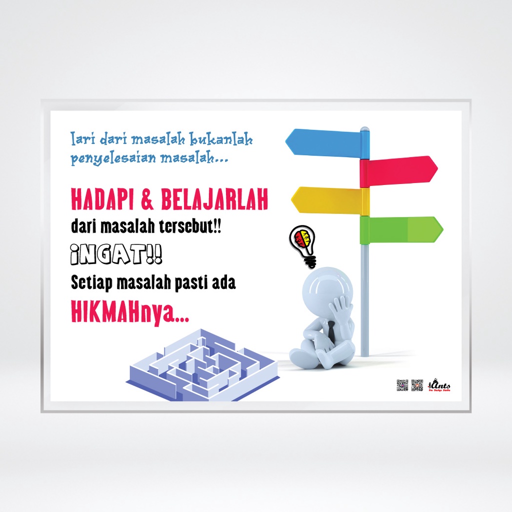 Poster Kata-kata Motivasi [A4 Laminated Poster] Positif Mutiara Hikmah ...