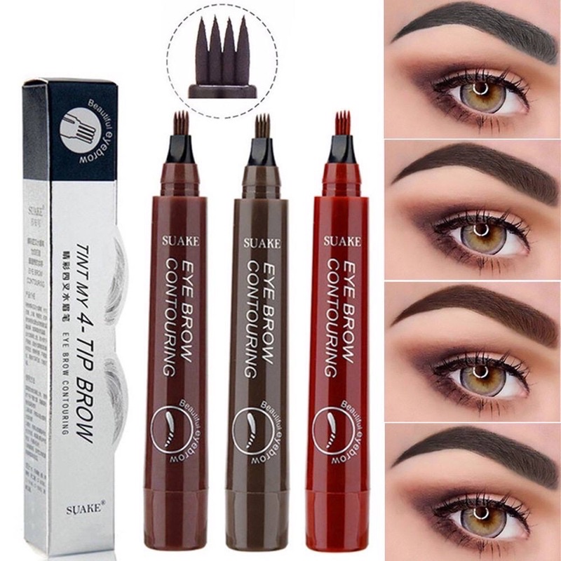 Eyebrow Pencil Waterproof Natural Eyebrow Pen Pensil Pelukis Kening ...