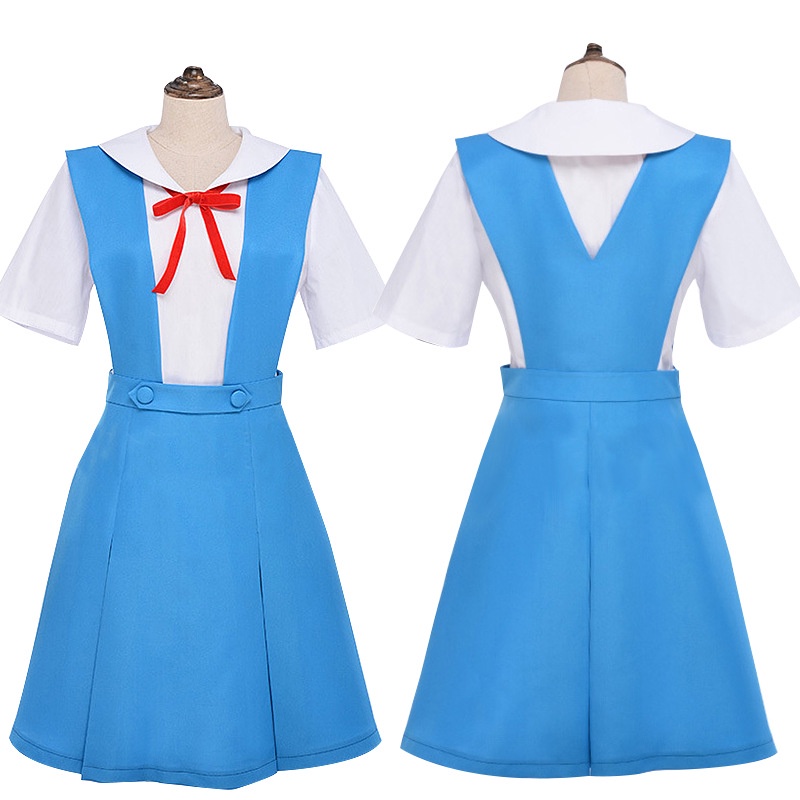 Cosplay Ayanami Rei Sailor Suit Cosplay Japan schoolgirl Uniforms anime