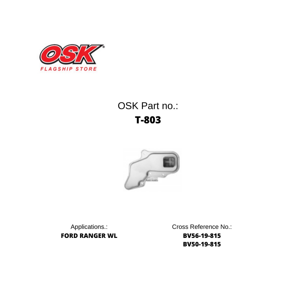 OSK TRANSMISSION FILTER for FORD RANGER WL BV56-19-815/BV50-19-815 ...