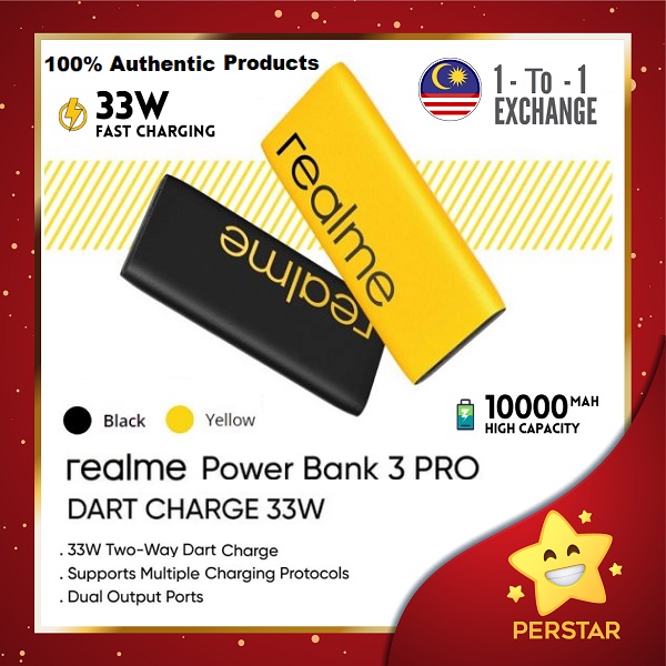 realme Power Bank 3 Pro Dart Charge 33W|33W Two-Ways Dart Charge | Dual ...