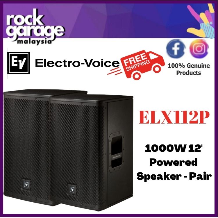 EV ElectroVoice ELX112P 1000W 12" Powered Speaker Each / Pair ( ELX 112P / ELX112P