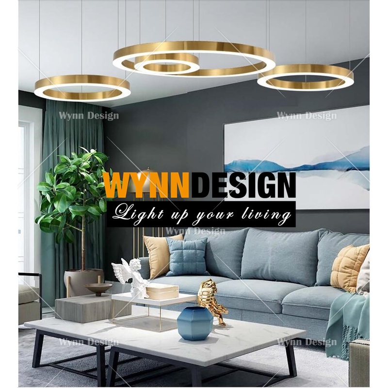 Wynn Design Golden Living Room Modern Household LED Personality