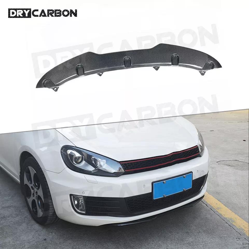 Carbon Fiber Front Bumper Lip Spoiler Apron For Volkswagen VW Golf 6 VI