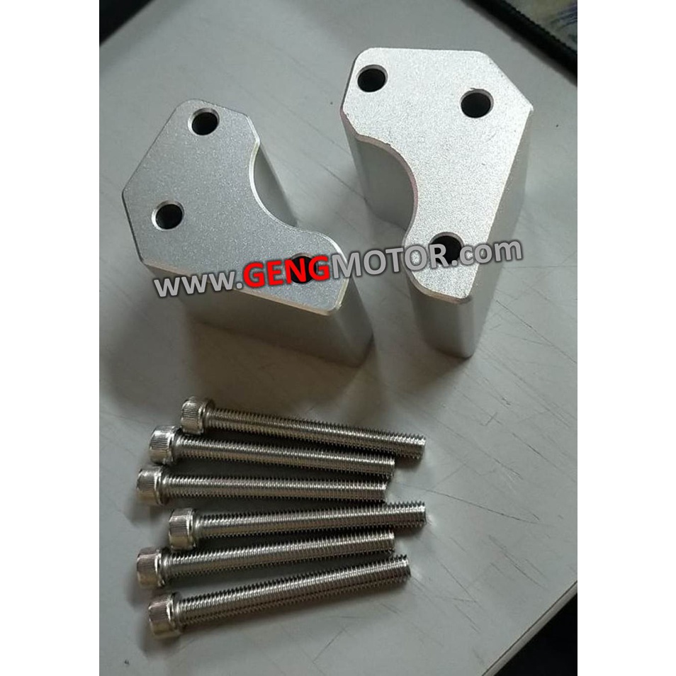 RISER KAWASAKI GTR 1400 GTR1400 2 INCH INCI SILVER POWDER COATING
