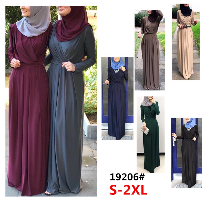 FYEARFOX Women's Plus Size Long Sleeve Maxi Dress - Turtleneck Bodycon Floor Length In Wine Red - View #2
