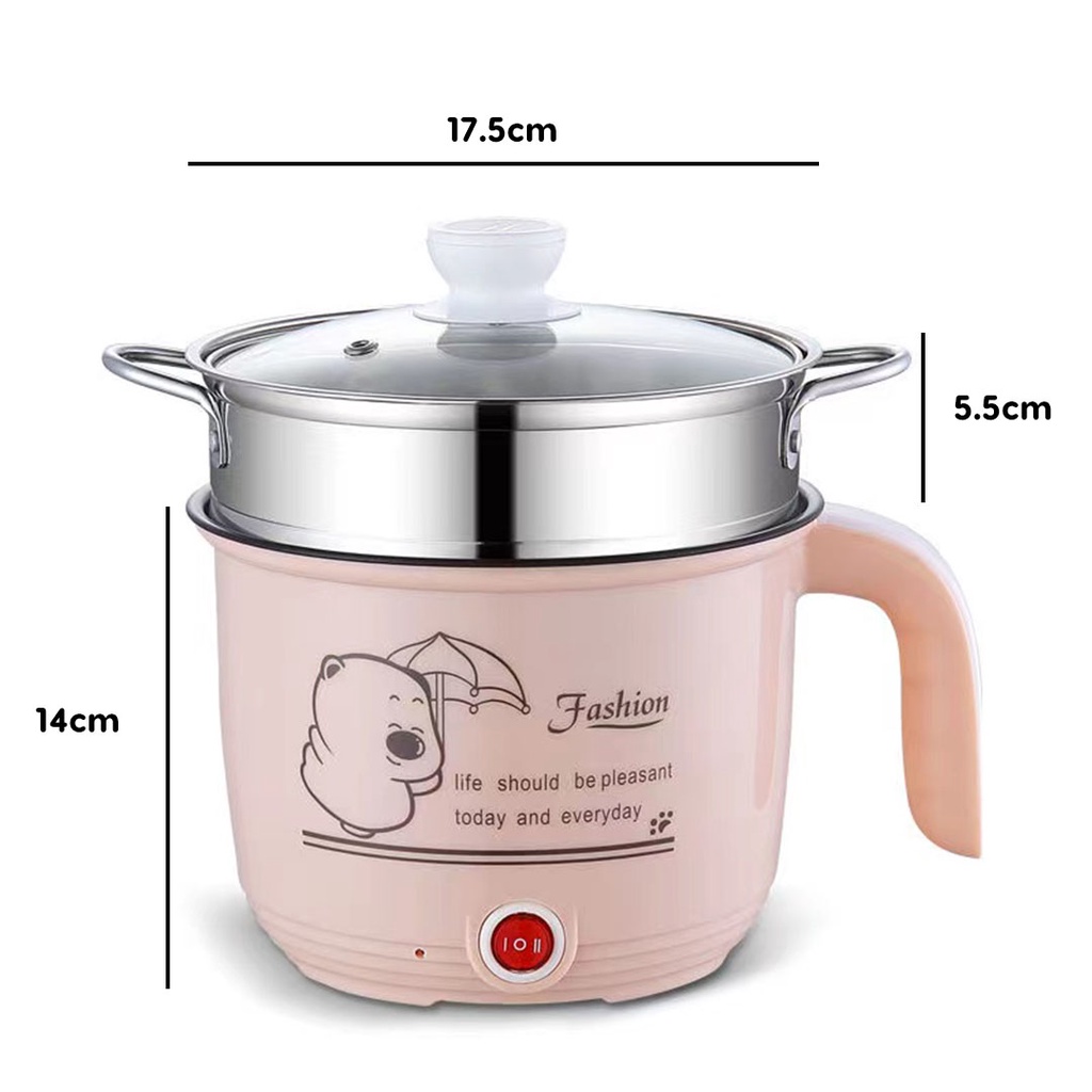 🔥VIRAL🔥 1.8L Non Stick Cooker Mini Portable Mini Rice Cooker Periuk