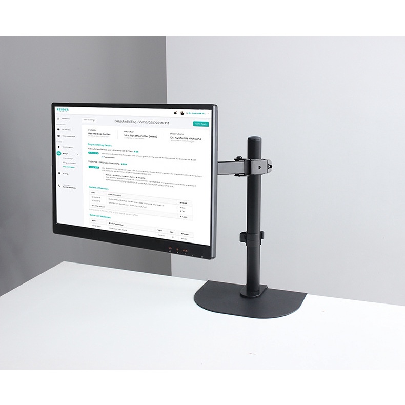 Monitor Arm Reinforcement Plate Stand Desk Protector (Clip-On And Table ...