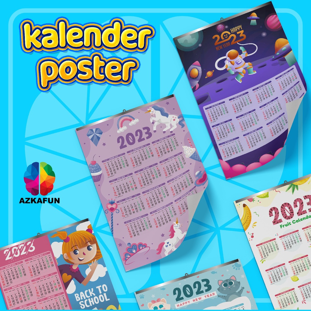 Kids Theme poster Calendar Aesthetic Wall Calendar Shopee Malaysia