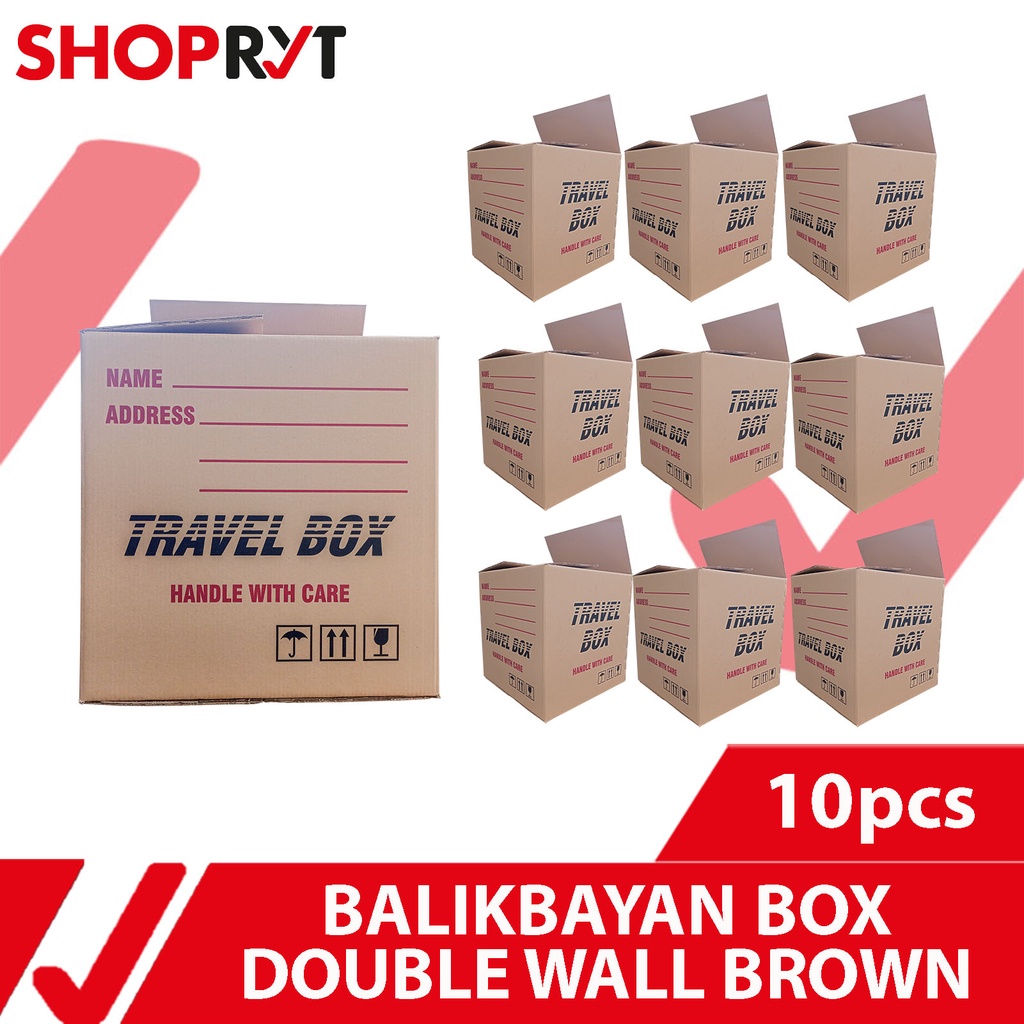 ShopRYT Balikbayan Box Travel Box Corrugated Double Wall 20x20x20 ...