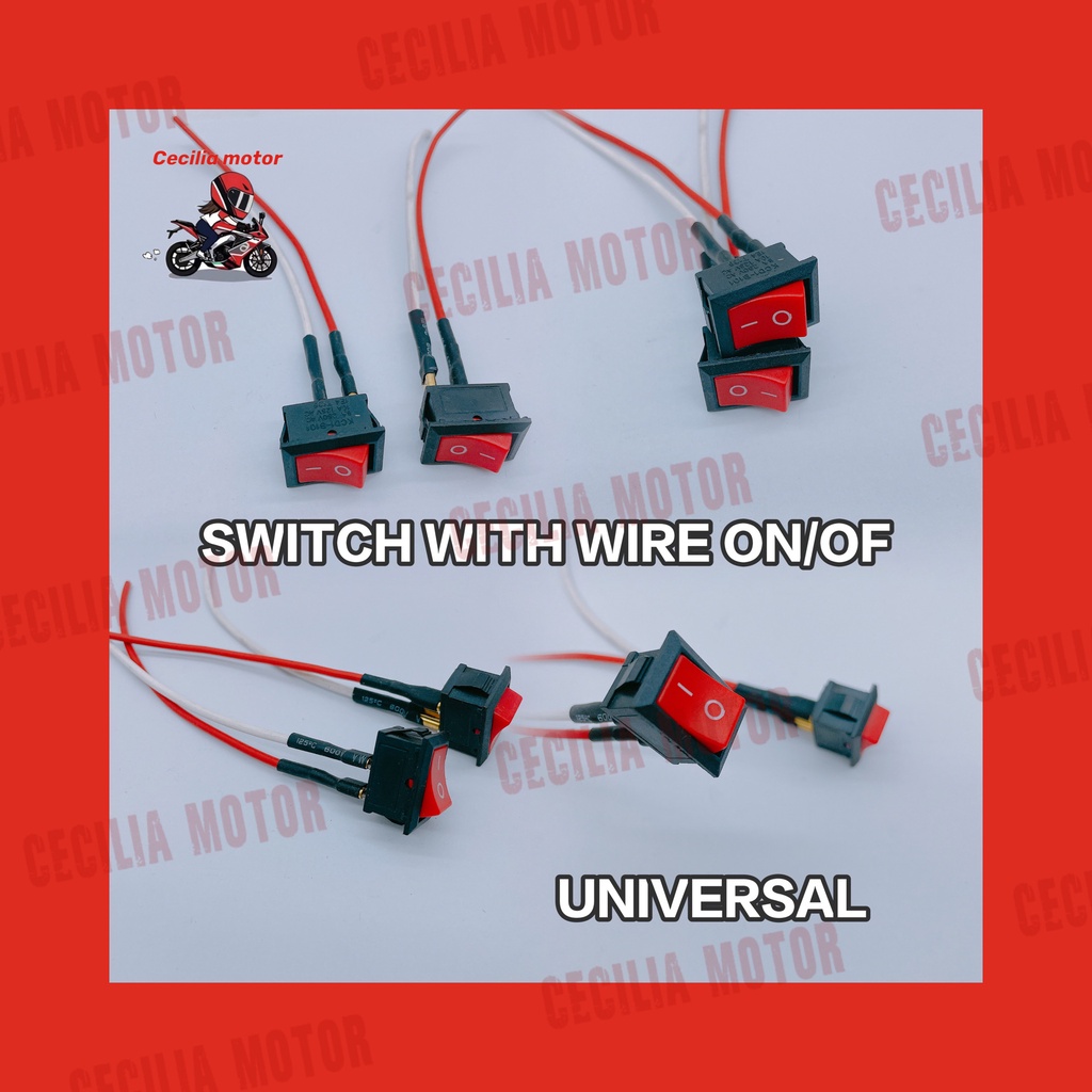 Motorcycle on/off 2way with wire switch | Shopee Malaysia