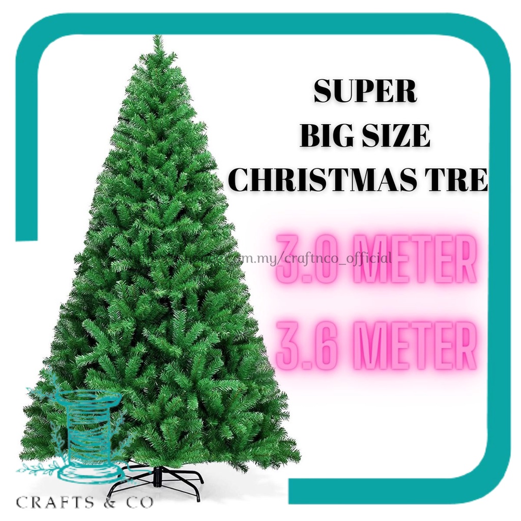 Supersize 3.6 Meter / 3 Meter Tall Christmas Tree with Heavy Leaves For ...