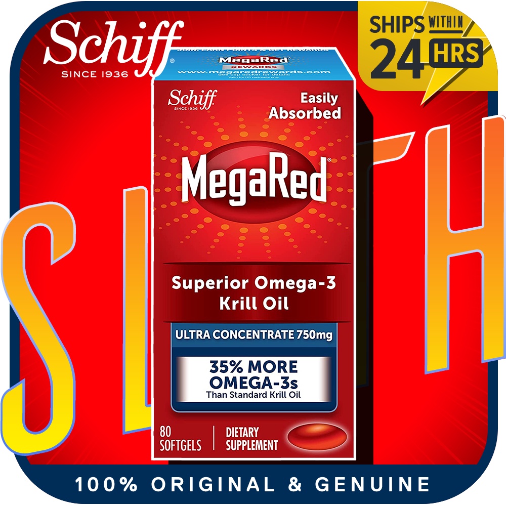 GENUINE Schiff MegaRed Krill Oil 750mg Omega 3 Supplement with EPA, DHA