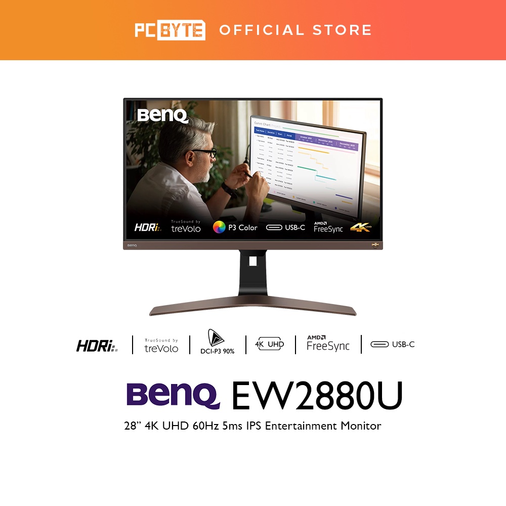 BenQ EW2880U 28" 4K UHD 60Hz 5ms IPS Entertainment Monitor Shopee