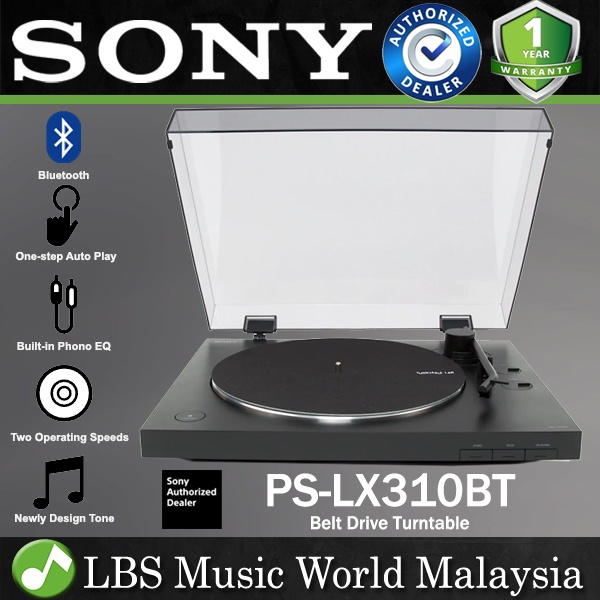 Sony PS-LX310BT Belt Drive Turntable Black Disc Vinyl Record Player ...