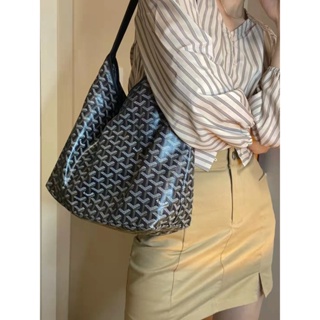 SNNBJH Ready Stock goyard bag organizer Genuine 2020 Korea Dongdaemun Dog  Tooth EMO Vegetable Basket Tote Fashion Handbag Child Mother