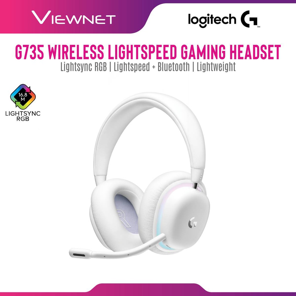 Logitech G Wireless Gaming Headset Customisable LIGHTSYNC RGB Lighting LIGHTSPEED