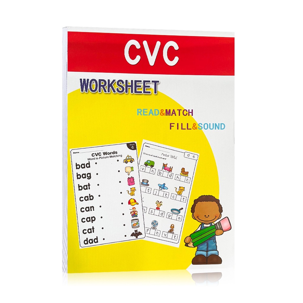 CVC Words Phonics Workbook and Posters Card Language Arts Skills Charts ...