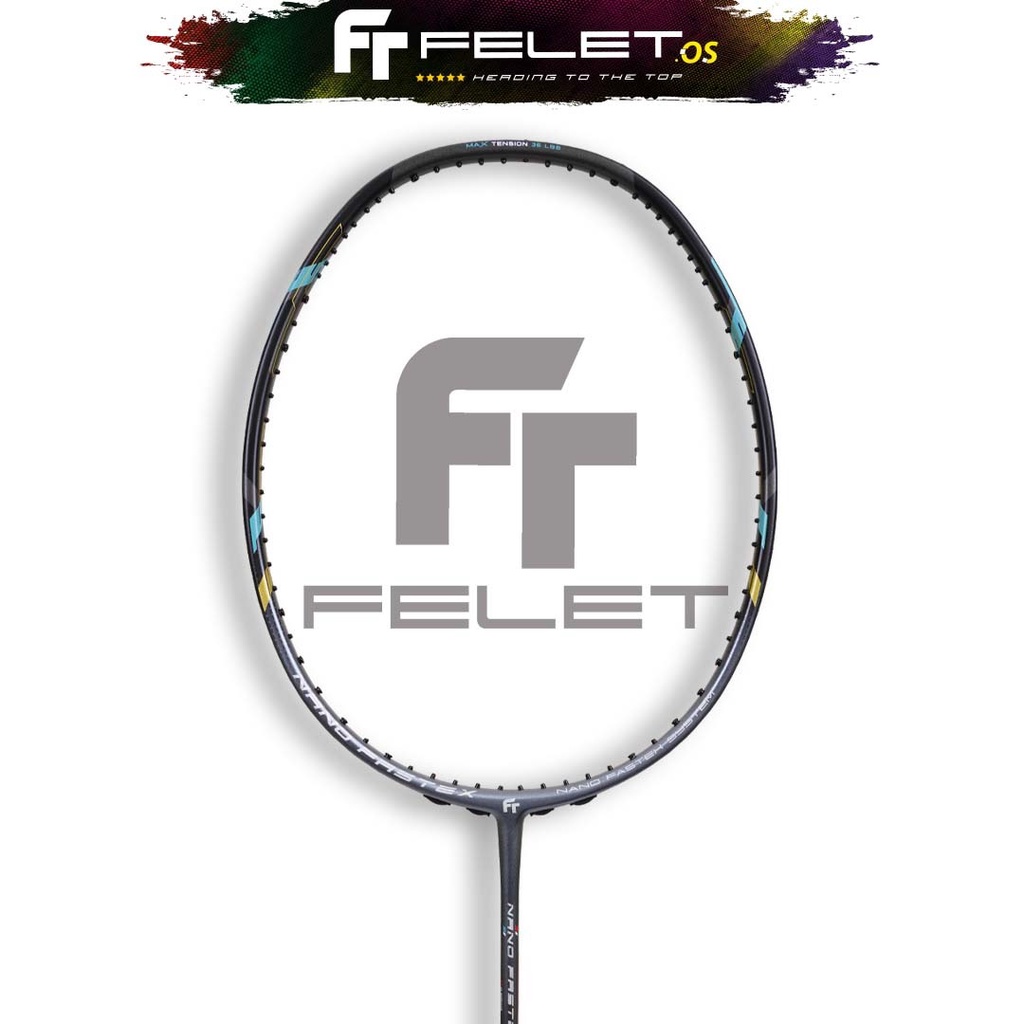 FELET Nano Fastex LT Badminton Racket 3U & 4U - Grey | Shopee Malaysia