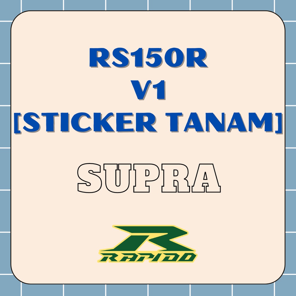 HONDA RS RS150 RS150R V1 SUPRA INDONESIA RAPIDO COVERSET STANDARD ...