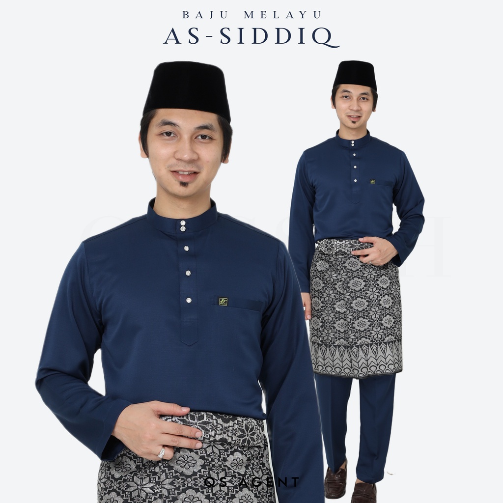 𝐍𝐀𝐕𝐘 𝐁𝐋𝐔𝐄 Baju Melayu Moden Baju Raya 2023 Nikah Sanding Cekak