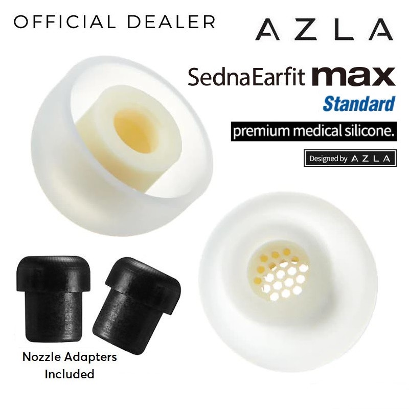 1Pair AZLA SednaEarfit MAX Standard Medical Silicone Eartips for ...