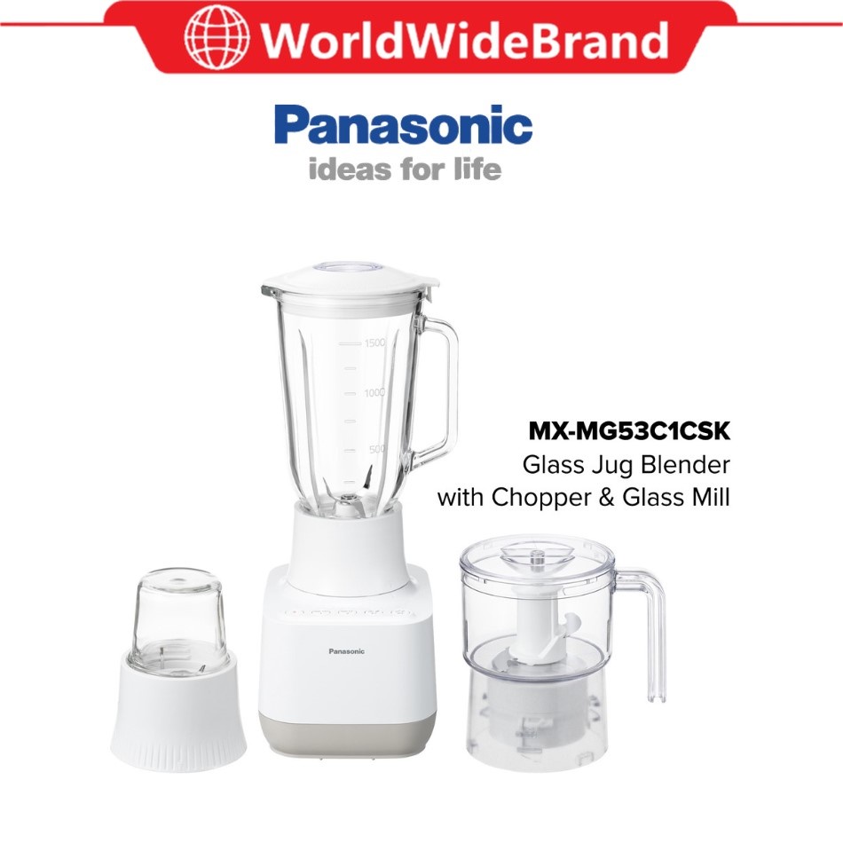 Panasonic 700W Glass Jug Blender (2.0L) MXMG53C1CSK With Chopper