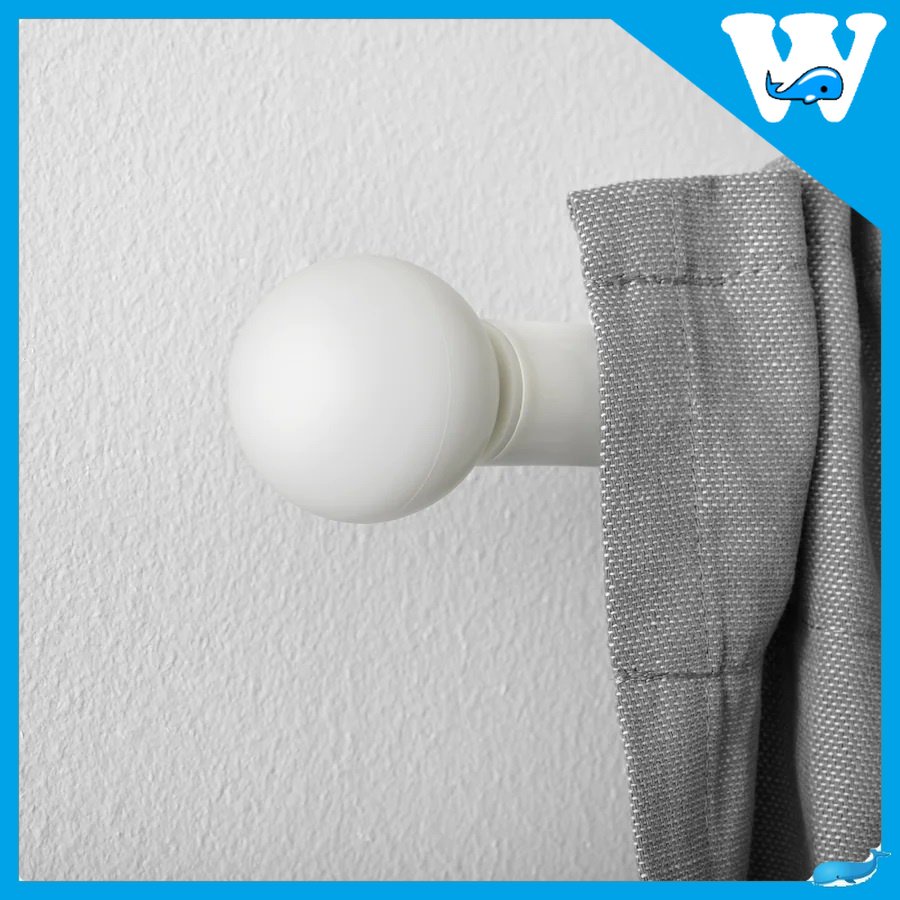 [2pcs] IKEA RAFFIG/VASENTLIG FINIALS FOR RACKA/HUGAD CURTAIN ROD 1 PAIR