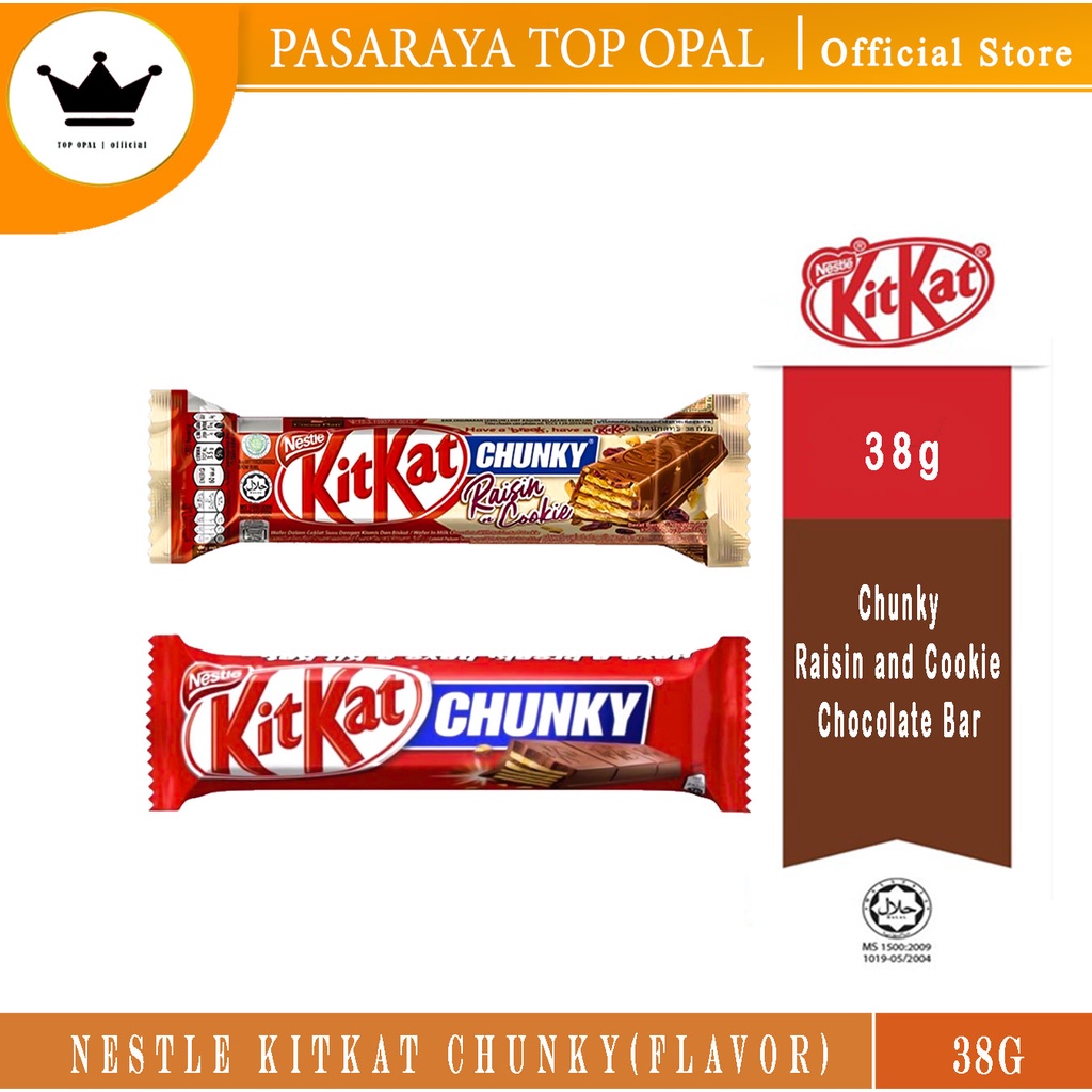 Nestle KITKAT Chunky Raisin and Cookie/Chocolate Bar 38g Shopee Malaysia