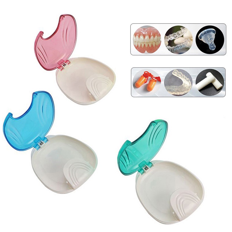 1pcs PresstoOpen Dental Retainer Denture Storage Box Partial Denture