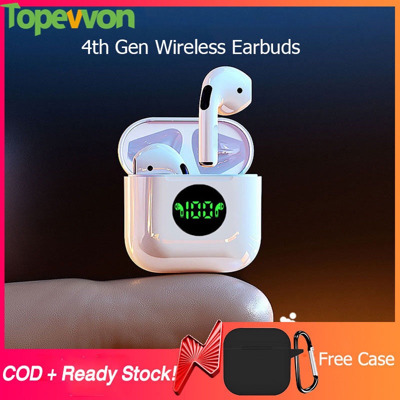 Upgraded Digital Display Mini Pro 4 Bluetooth Earphone TWS Wireless ...