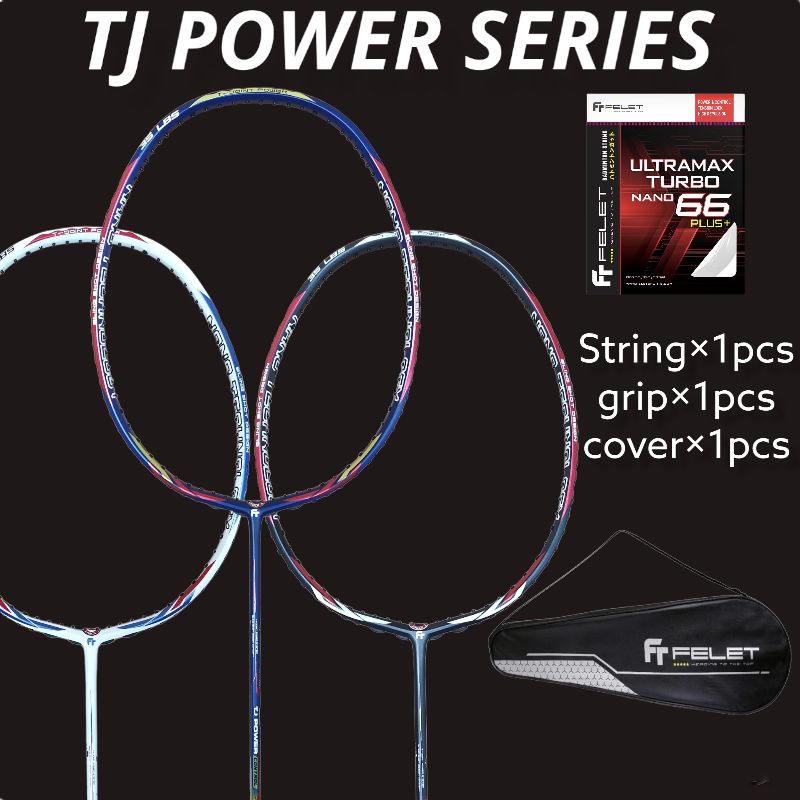 [ Free String & Grip ]Felet Tj Power Series 1pcs (Stringing) Badminton ...