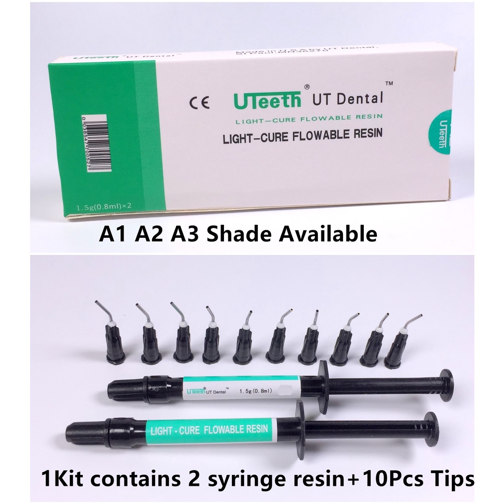 UT Dental Composite Flowable Resin Light Cure A1 A2 A3 Dispensing Tips