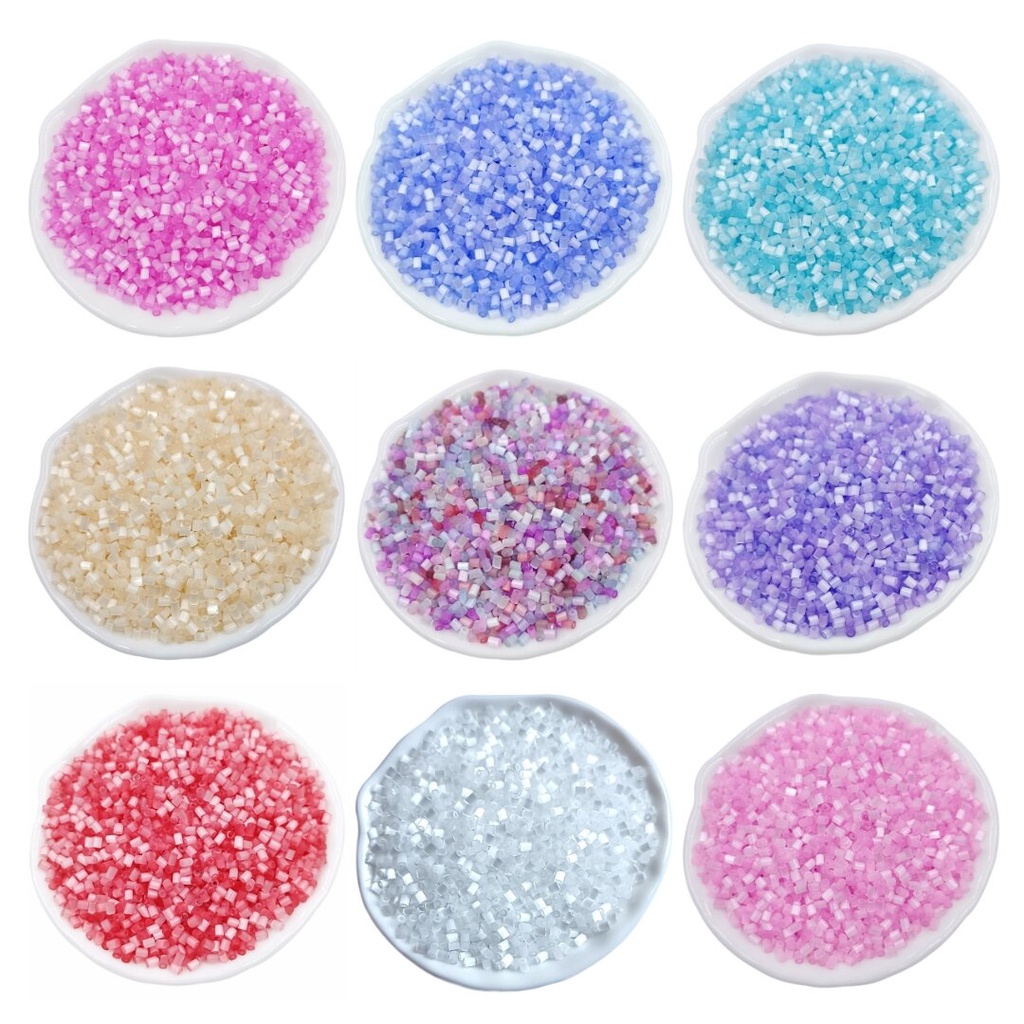 500Pcs Fashion AB Candy Color Round Tube Loose Beads DIY Jewelry ...