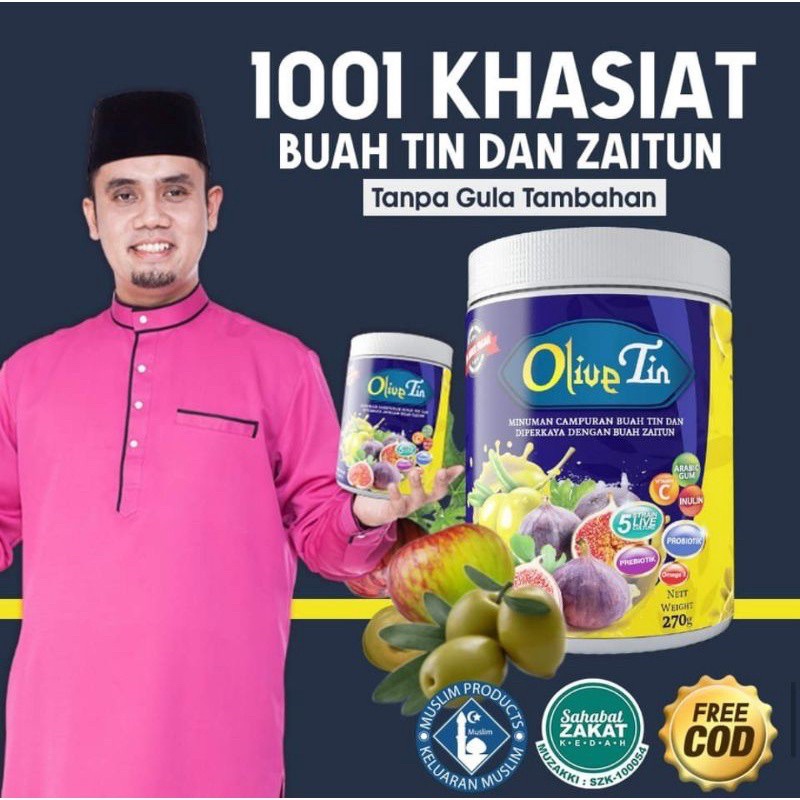 🔥𝗢𝗥𝗜𝗚𝗜𝗡𝗔𝗟 🇲🇾 OLIVE TIN 270G MINUMAN KHASIAT BUAH ZAITUN & BUAH TIN