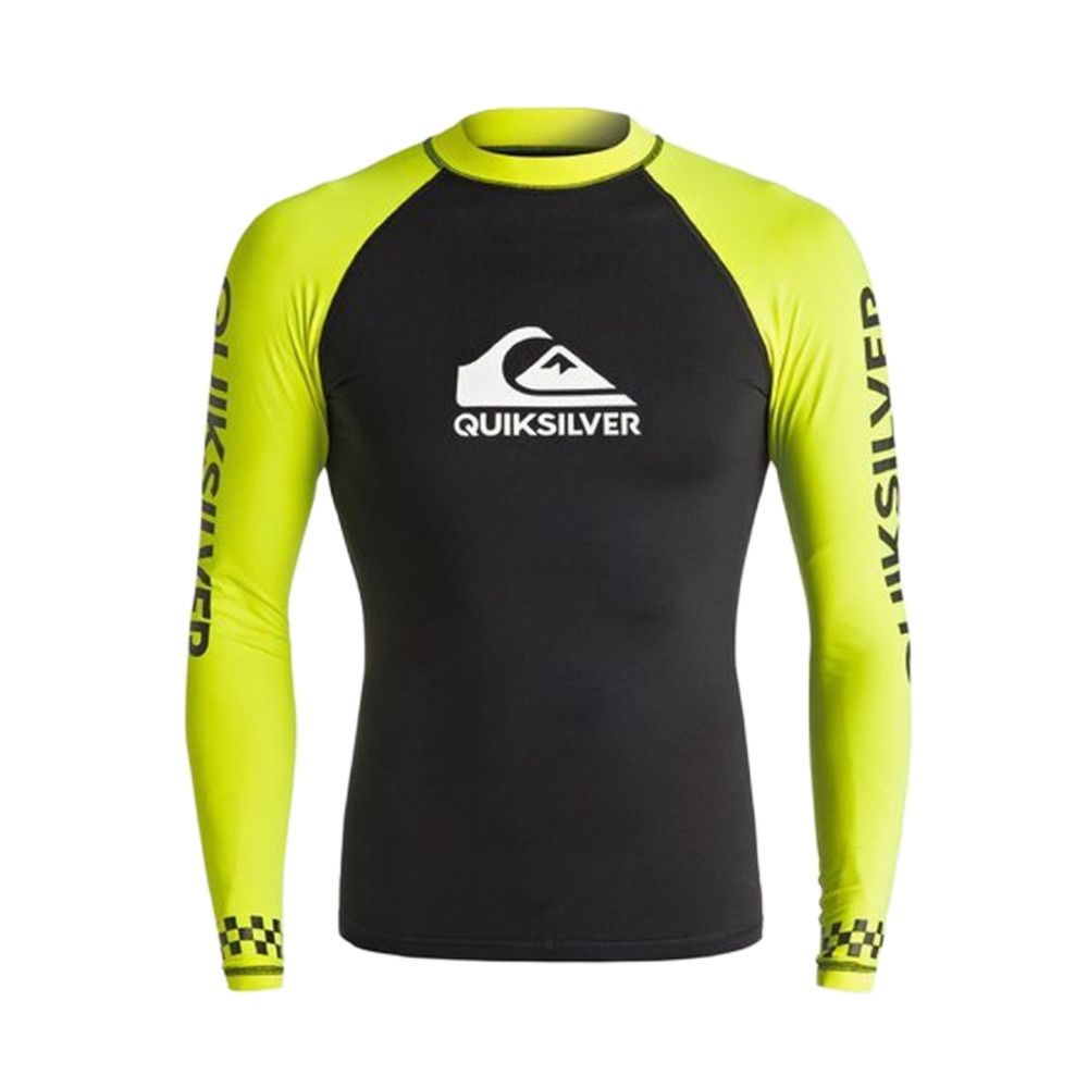 Quiksilver Men Rash Guard Surfing Diving Suits Swimwear Long Sleeve T