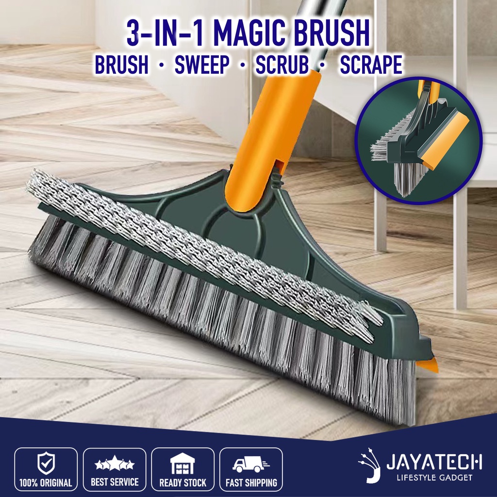 3 In 1 Brush Magic Brush Broom Toilet Brush Floor Brush Pemberus Tandas  Pemberus Lantai Pengosok Penggosok Lantai Berus