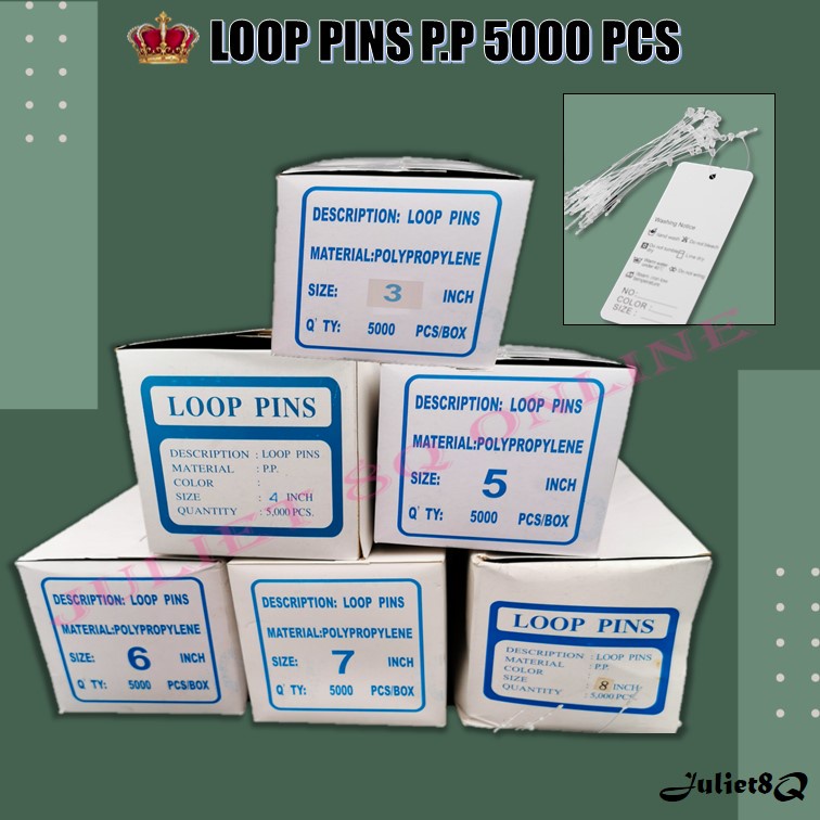 [Julie8Q] 5000 Pcs Transparent Snap Lock Pins Loop Price Tag Fastener