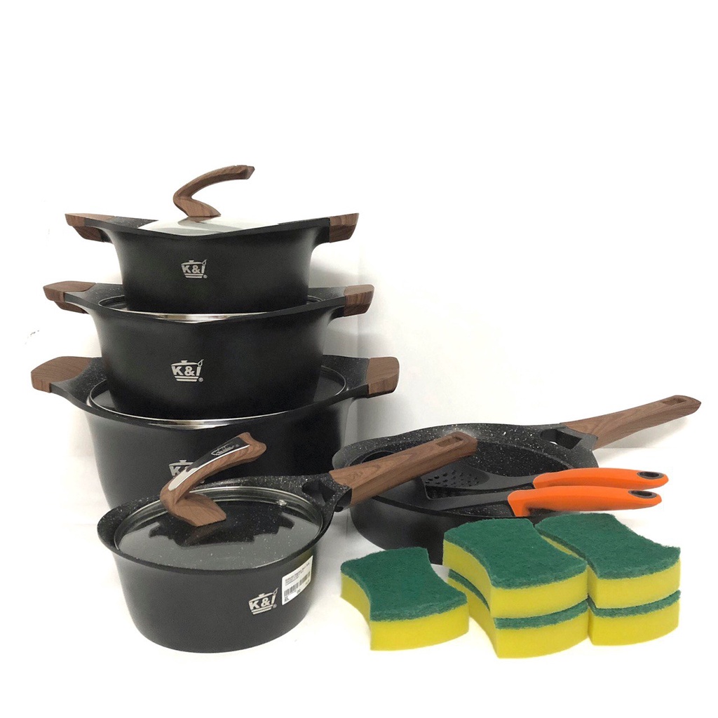(Ready Stock!!) EIS K&I Germany 12pcs Non Stick Granite Ceramic
