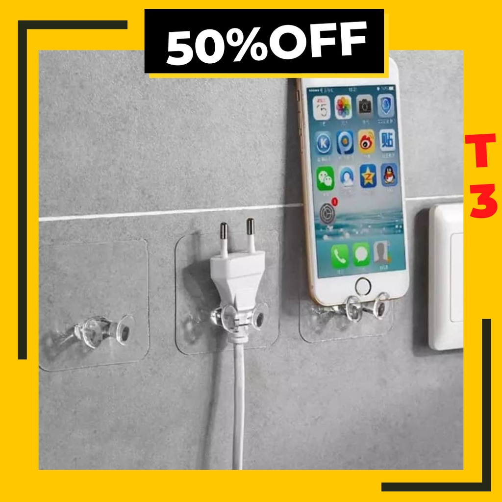 𝗣𝗢𝗪𝗘𝗥 𝗣𝗟𝗨𝗚 𝗛𝗢𝗢𝗞 Kitchen Seamless Strong Adhesive Electrical Wire Plug ...