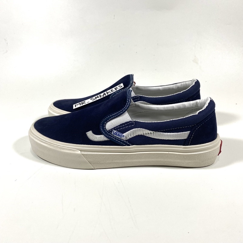 Vans Slip On Side Stripe Navy | Shopee Malaysia