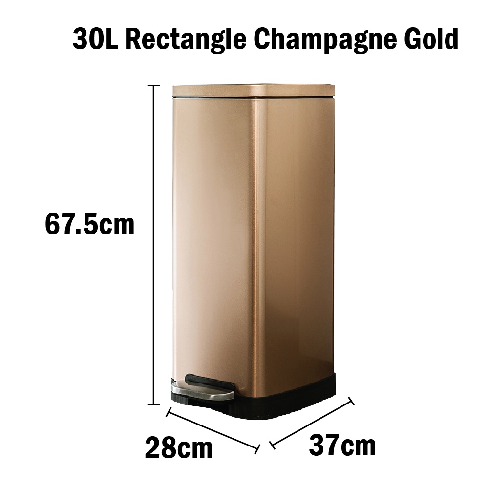 Tong sampah bertutup besar Dustbin kitchen large 50L 30L Pedal smart ...