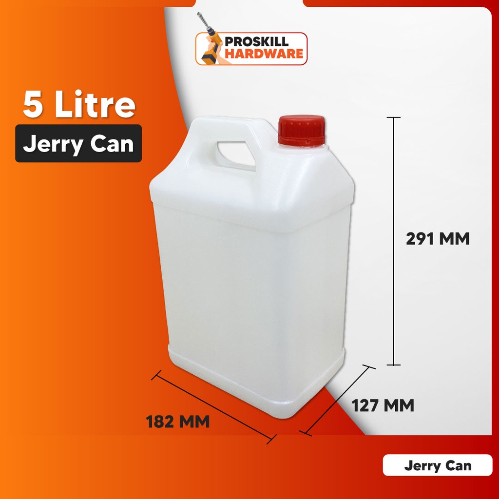 PROSKILL HARDWARE NEW 5L HDPE Bottle Tong Air Jerry Can Jerry Can ...