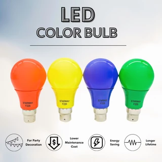 LED Color Bulb / Mini Ping Pong Bulb / Lampu Raya / Lampu Warung 7W B22 E27  [Ready Stock]