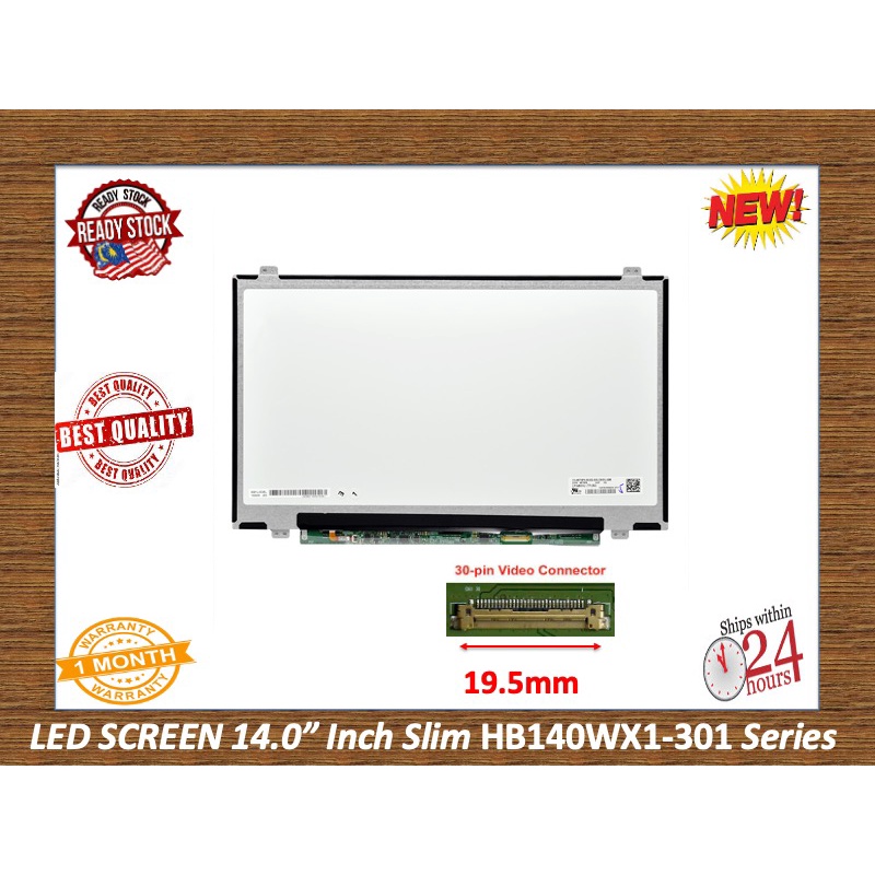 14.0 inch 30 Pin Slim LED SCREEN For HP Pavilion 14-ab, Elitebook 745 ...