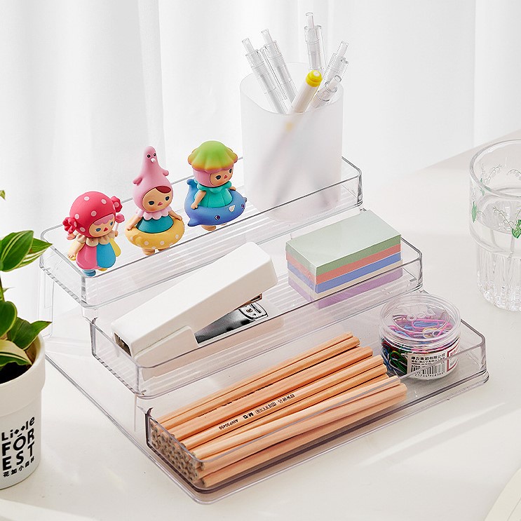 3 Tier Multi Level Rack Rak Stationary Shelf Organizer Kitchen Step ...